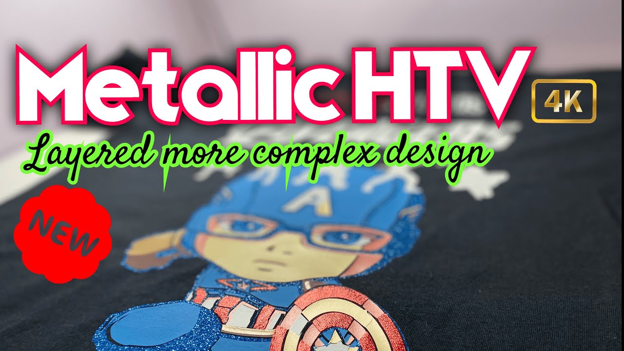 Layering using Metallic Heat Transfer Vinyl - Complex Design