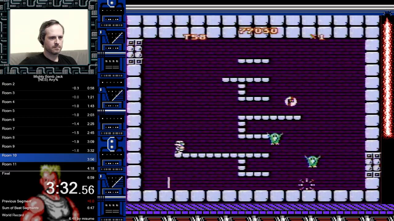 Mighty Bomb Jack speedrun in 6:56