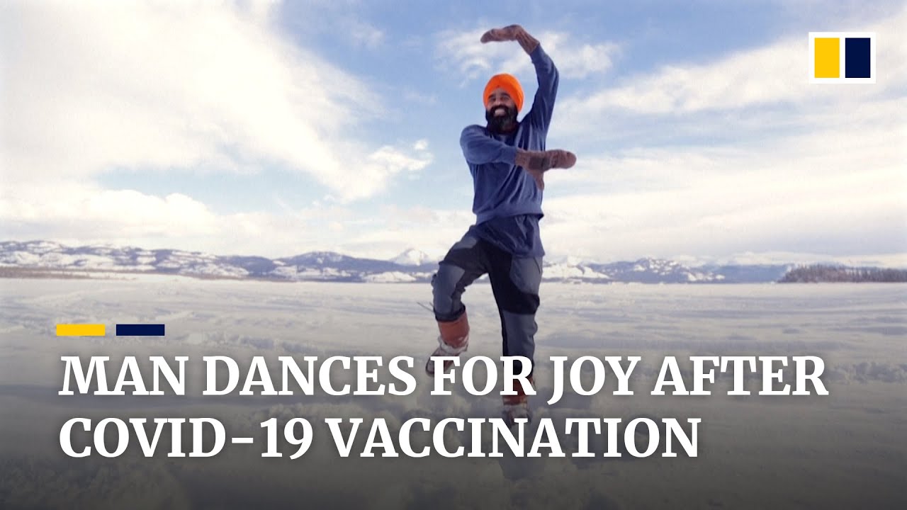 Canadian man celebrates his Covid-19 vaccine with a traditional Punjabi dance