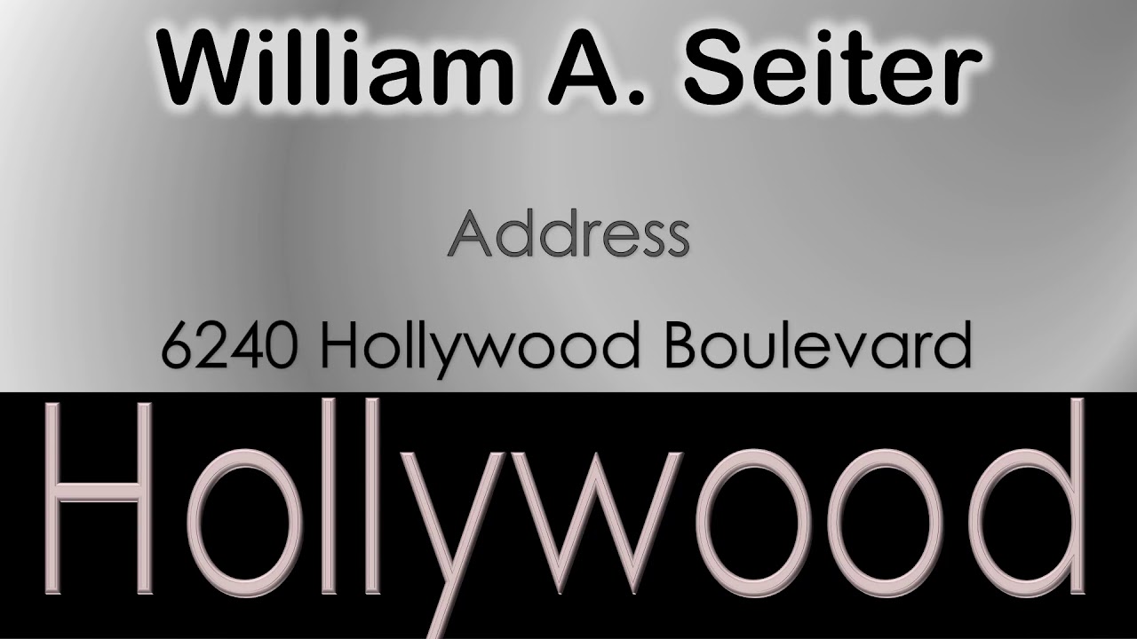 William A  Seiter   How to pronounce William A  Seiter Hollywood Actor?