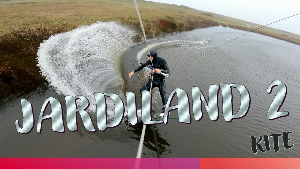Je ride un champ inondé en kite!