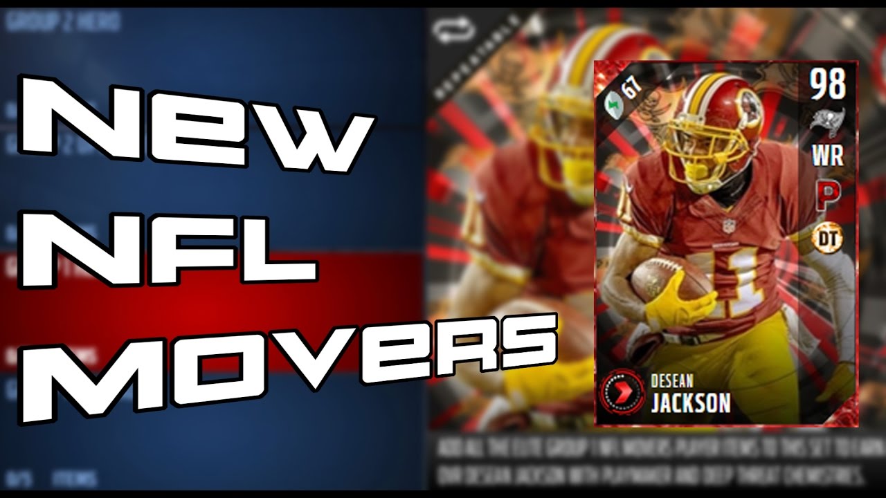 NEW NFL MOVERS ARE IN THE GAME!!!! NEW 98 DESEAN JACKSON!!!!