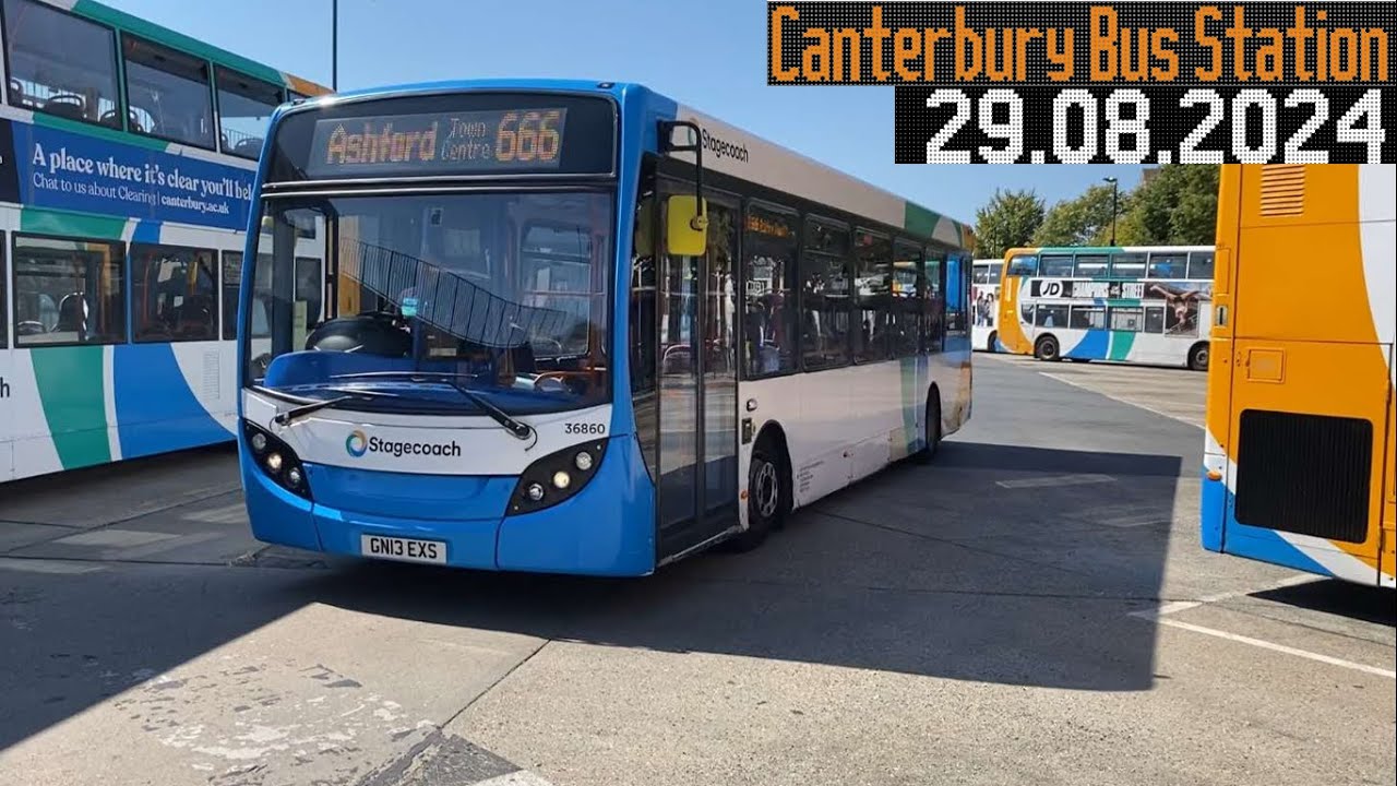 *Route 666 diversion, Royal British Legion & Pride buses* Buses at Canterbury Bus Station 29.08.2024
