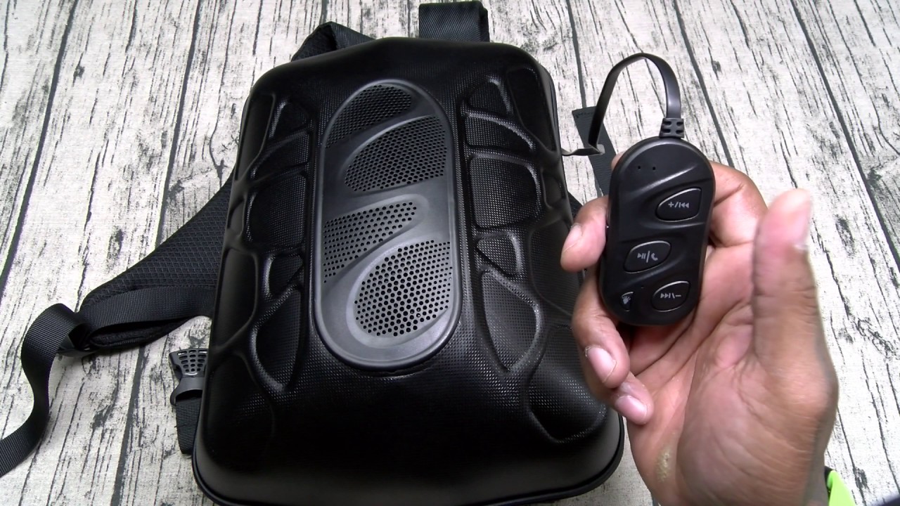Trakk Shell Waterproof Backpack With Bluetooth Speaker LED Lights And Power Bank