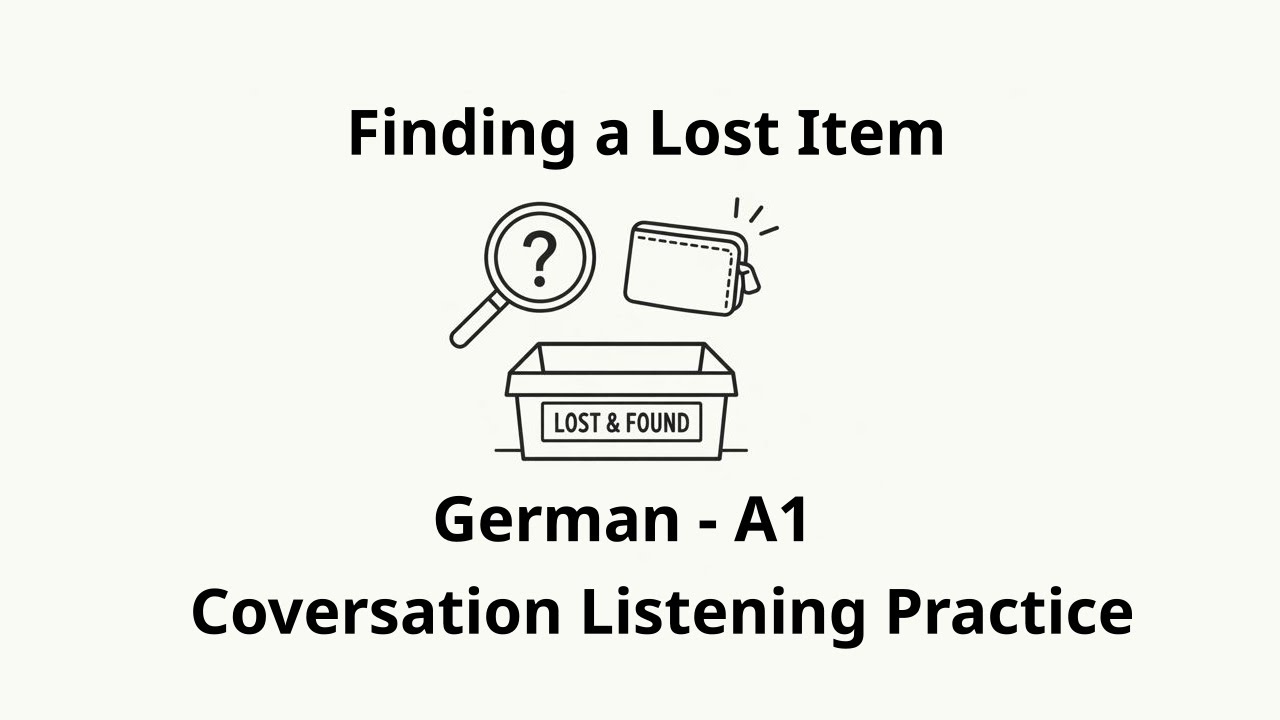 German A1 Listening Practice: Finding a Lost Item | Lang Listen Academy