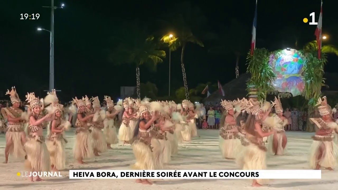 Heiva Bora Bora; dernière soirée avant le concours.