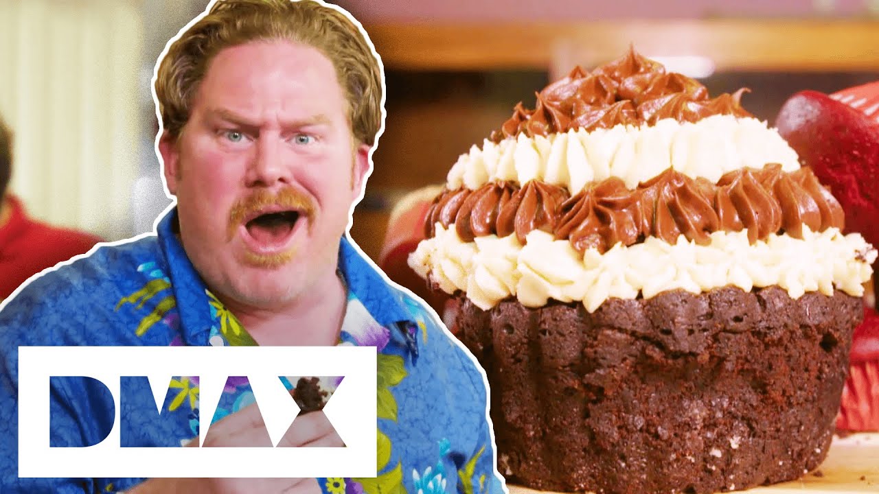 Casey Faces A GOLIATH 2.5 Pound Cupcake | Man V. Food