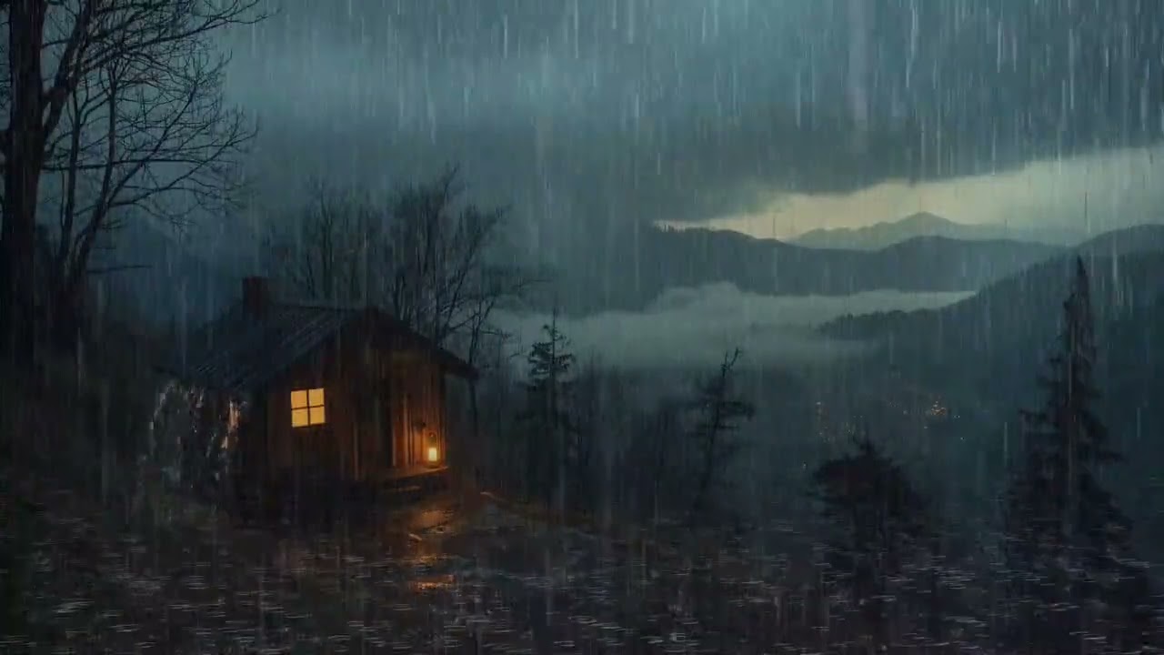 Fall Asleep in 3 Minutes 😴 Torrential Rain on Metal Roof & Powerful Thunderstorm for Deep Sleep