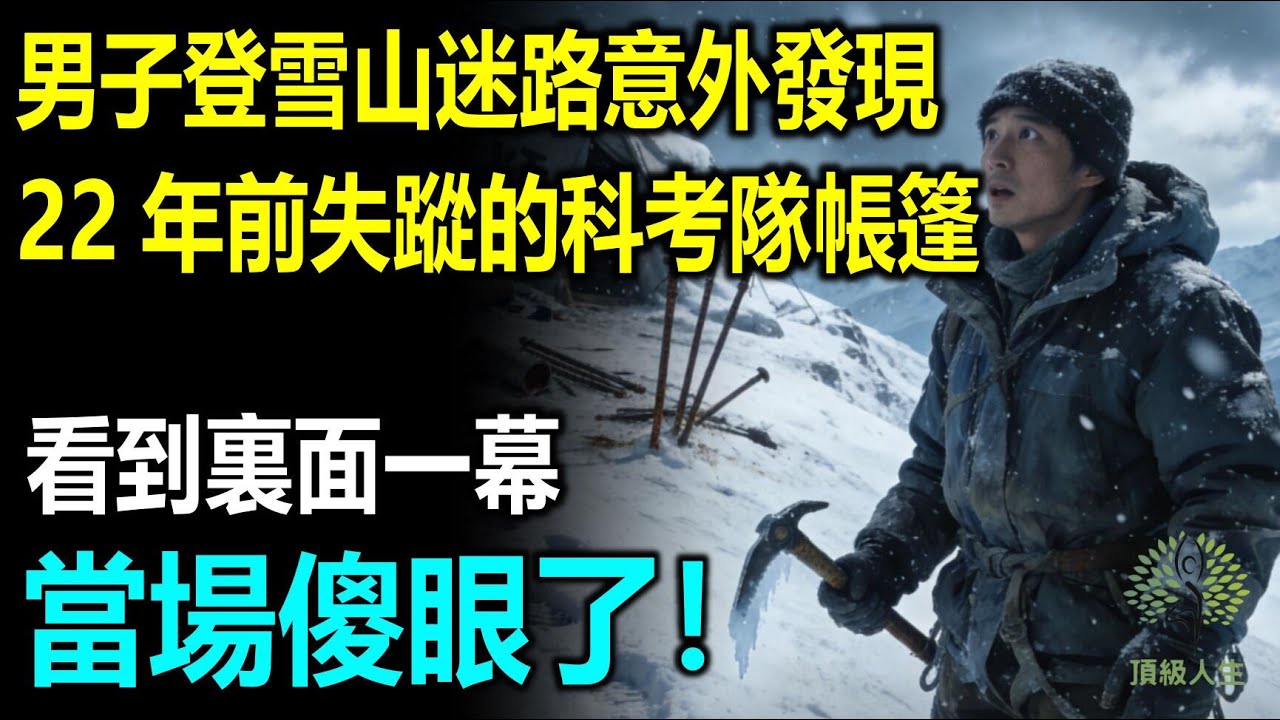 男子登雪山迷路，意外撞見22年前的失蹤的科考隊帳篷，看到裏面一幕當場愣住