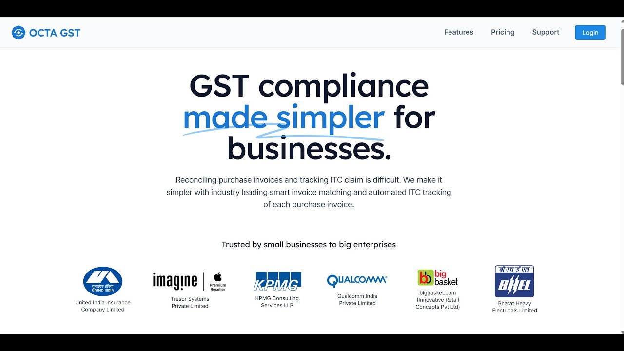 Step-by-step on how to register with Octa GST and get started with simplified GST filing.