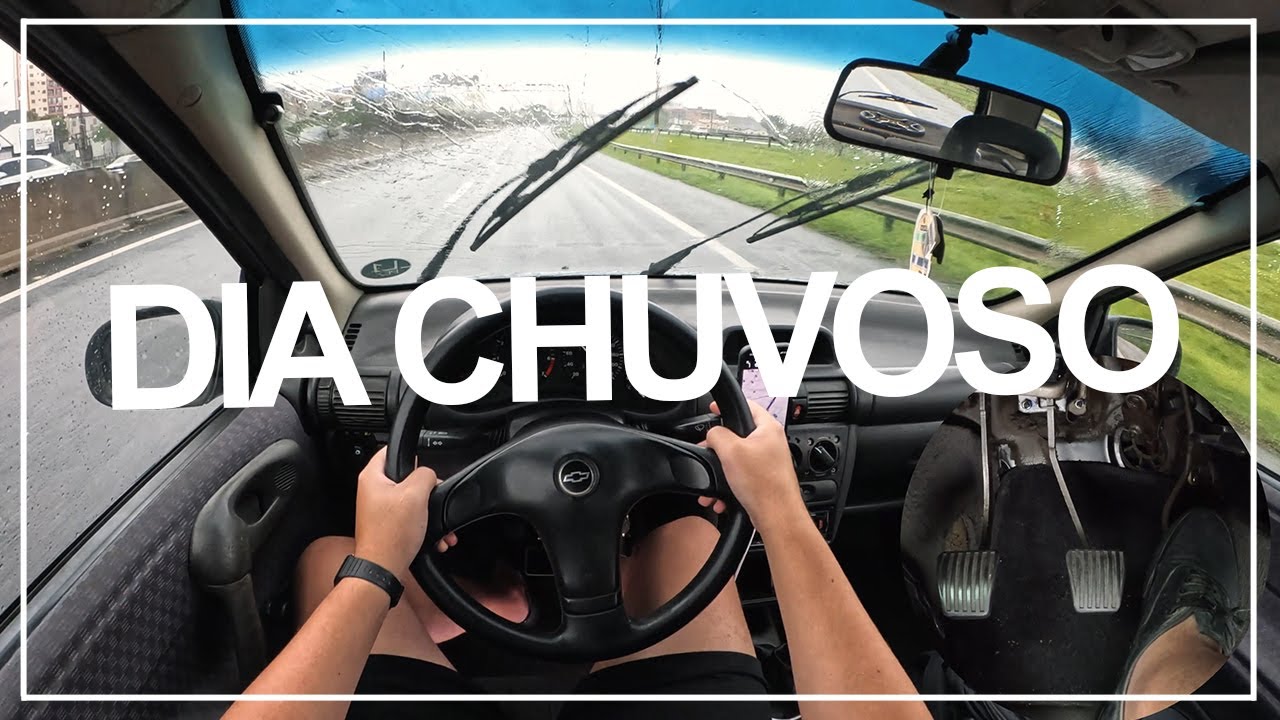 O som da chuva e o Corsa Wind 97 na estrada — um rolê relaxante! | POV [4K] 🎧 | CÂMERA NOS PEDAIS 🎥