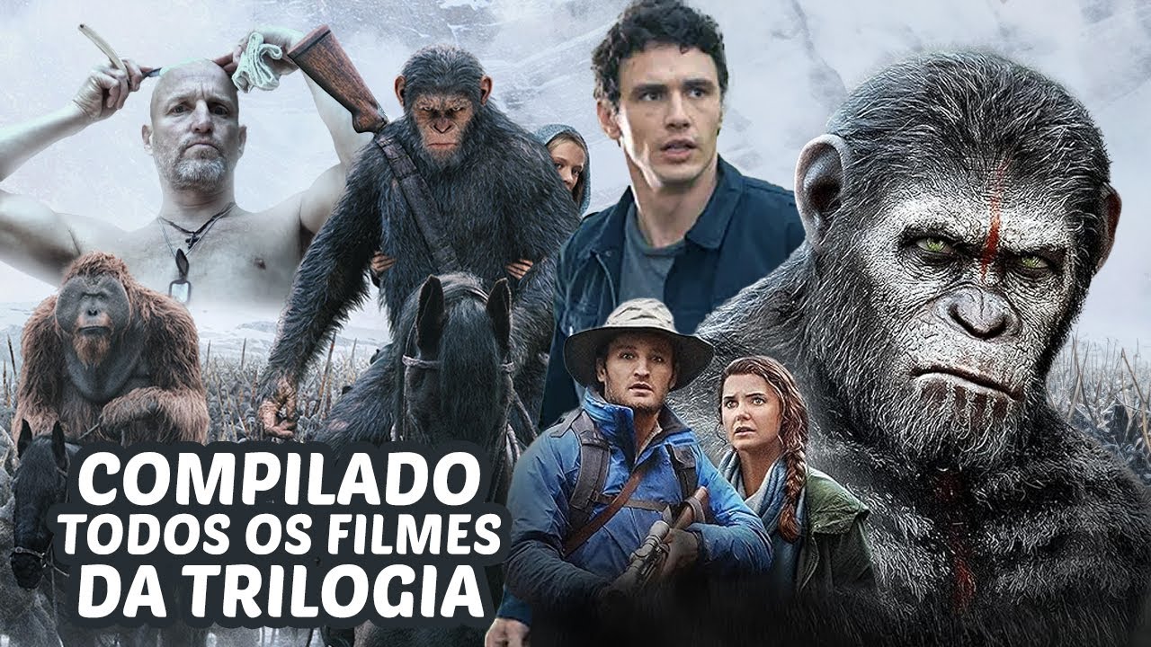 MARATONA PLANETA DOS MACACOS TRILOGIA | Melhores Momentos de A Origem, O Confronto e A Guerra