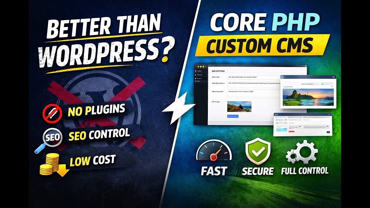 Page-wise SEO Management Without Plugins | Core PHP CMS Demo
