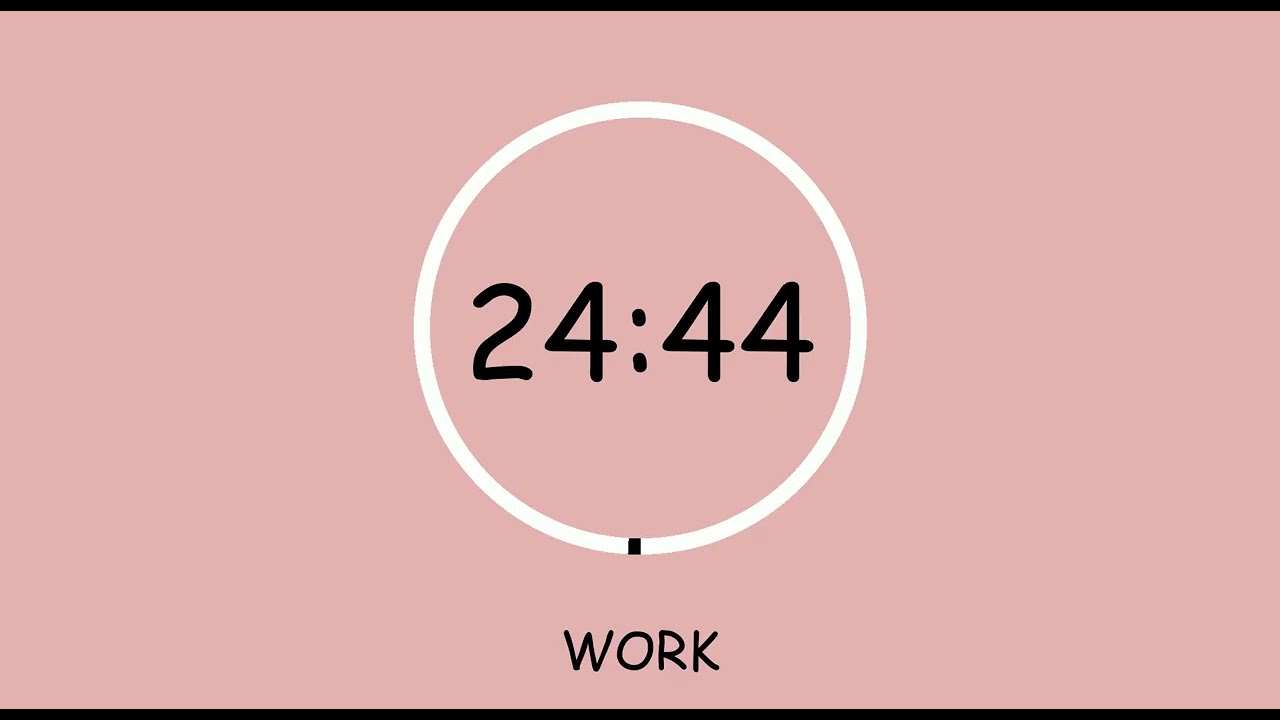 STOP PROCRASTINATING |  25/5 Pomodoro Quiet Timer for Study & Work