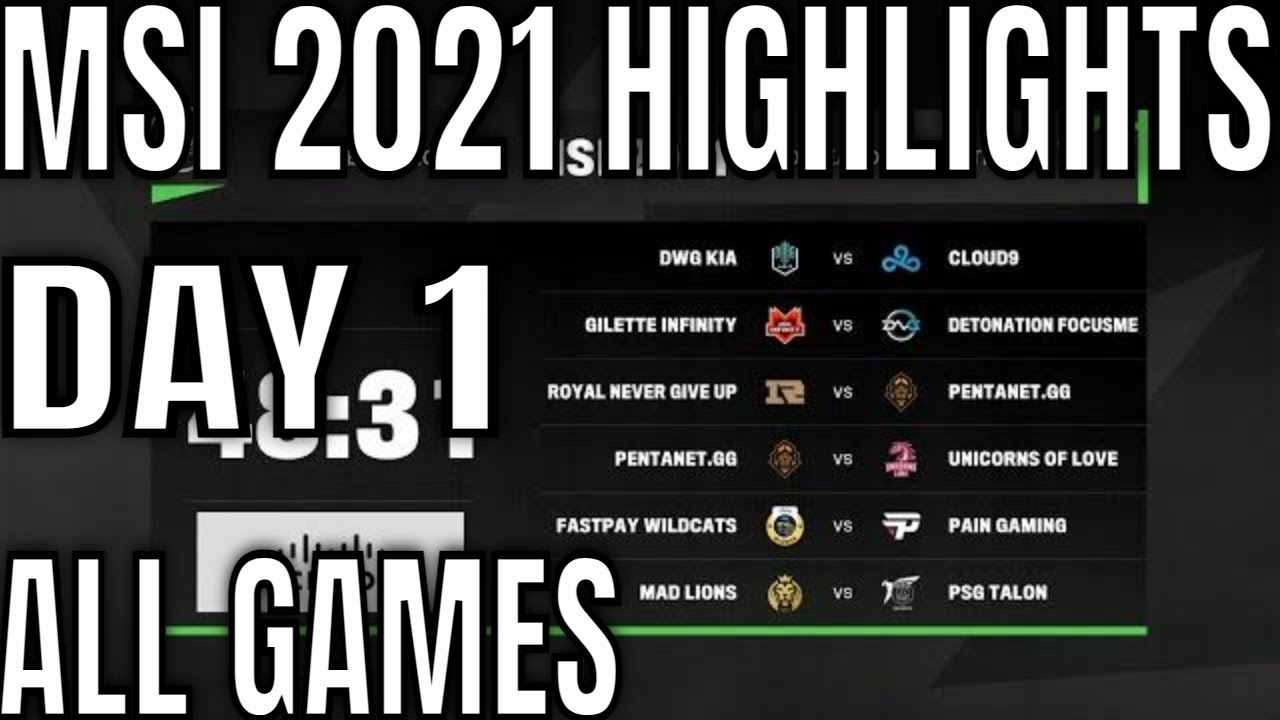 MSI 2021 Day 1 Highlights ALL GAMES | Mid Season Invitational 2021 Group Stage Day 1