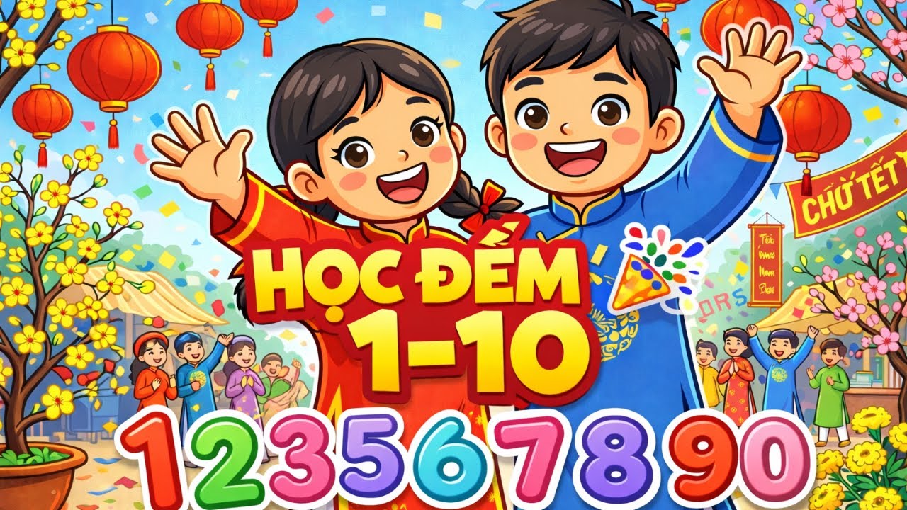 Nhạc Tết Vui Nhộn 🎊 Học Đếm 1–10 Cùng Nhảy Múa | Nhạc Thiếu Nhi JoyKids