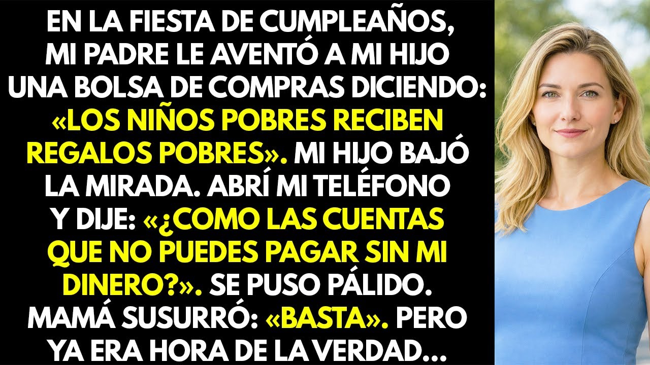 En la fiesta, mi padre le aventó a mi hijo una bolsa: 