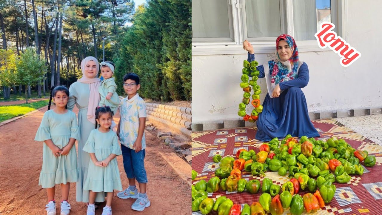 سيدة تركية من أسرة بسيطة و روتين يومها  مع  أولادها الأربعة ☘️