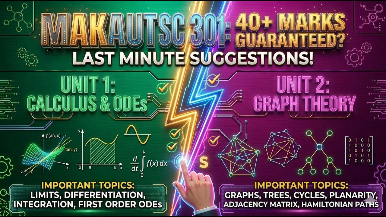 Mathematics-III MAKAUT 3rd Sem Important Questions 2026 | 40+ Marks Suggestion 🔥