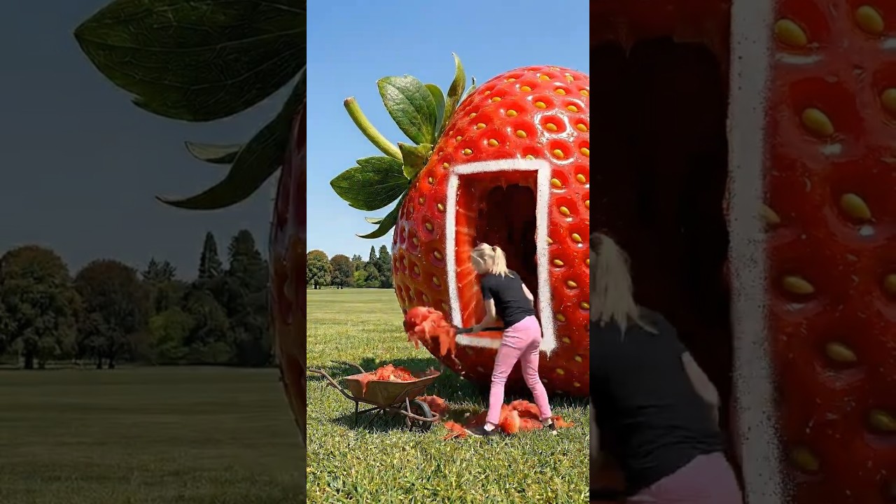 Turning a Giant Strawberry Into a Tiny House 🍓