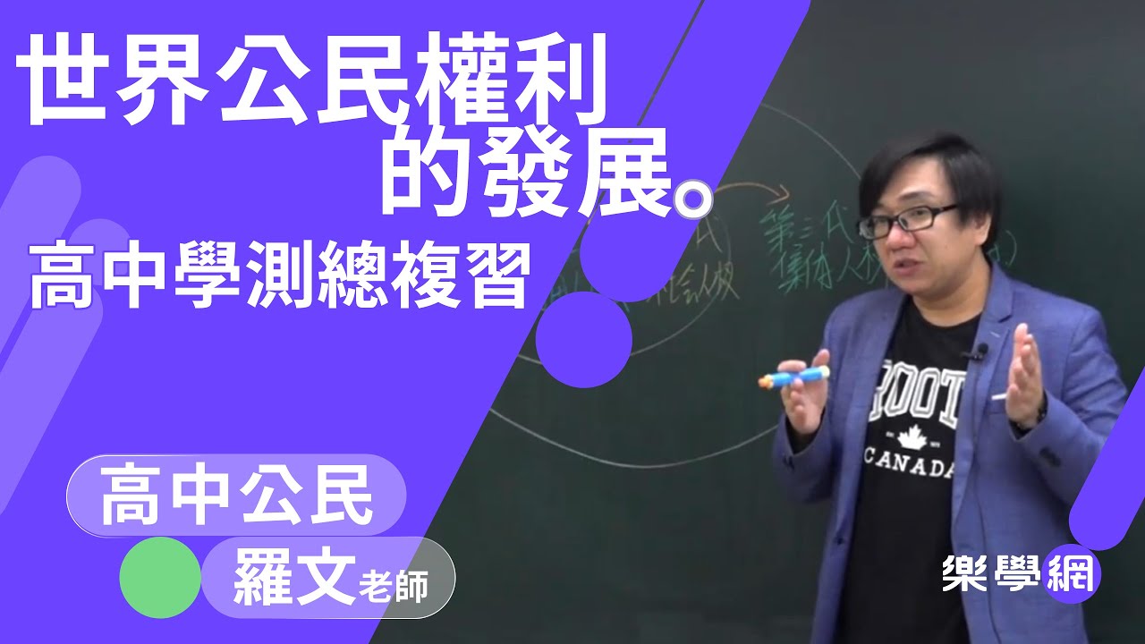 【樂學網｜高中公文】公民學測總複習_世界公民權利的發展_羅文老師(108課綱)
