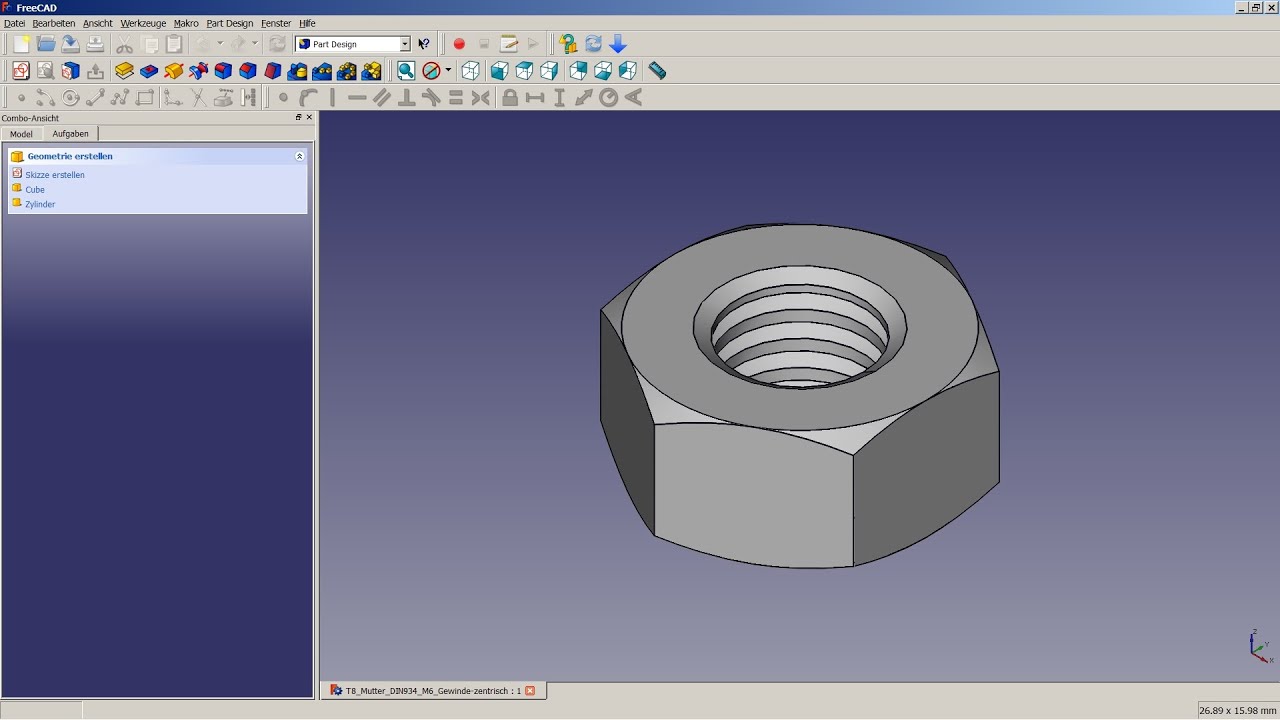 FreeCAD Lesson 08 - Inner Threads