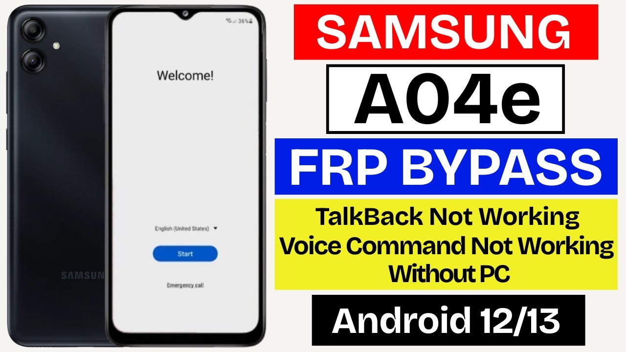 Samsung Galaxy A04e FRP Bypass Android 12/13 Without Pc | Google Assistant Not Working &mdash; Easy Method