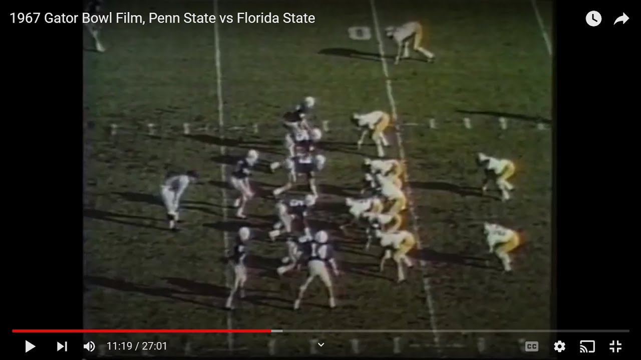 1967 Gator Bowl Film, Penn State vs Florida State