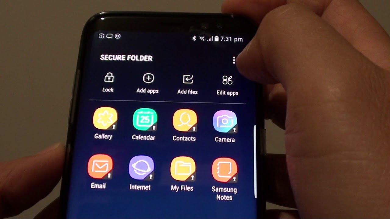 Samsung Galaxy S8: как скрыть данные с помощью настройки защищенной папки