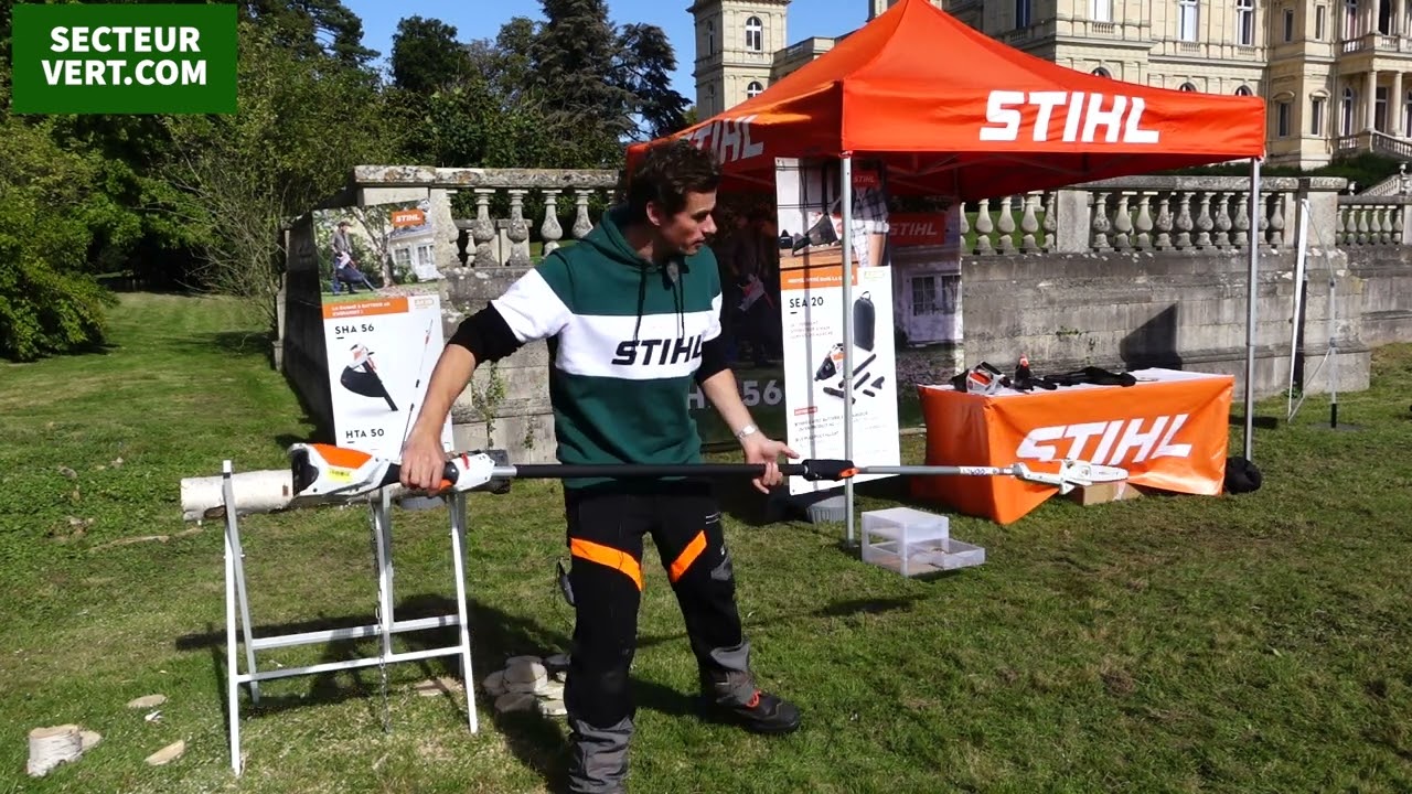 STIHL FRANCE : CHARLES-EDOUARD VINCENT présente la perche d’élagage à batterie STIHL HTA 50
