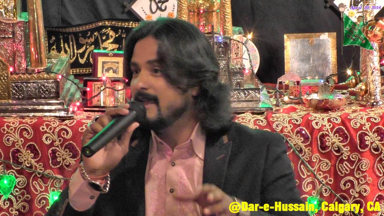 Syed Irfan Haider reciting - Harem Ki Goud Main- at Dar e Hussain Calgary Canada