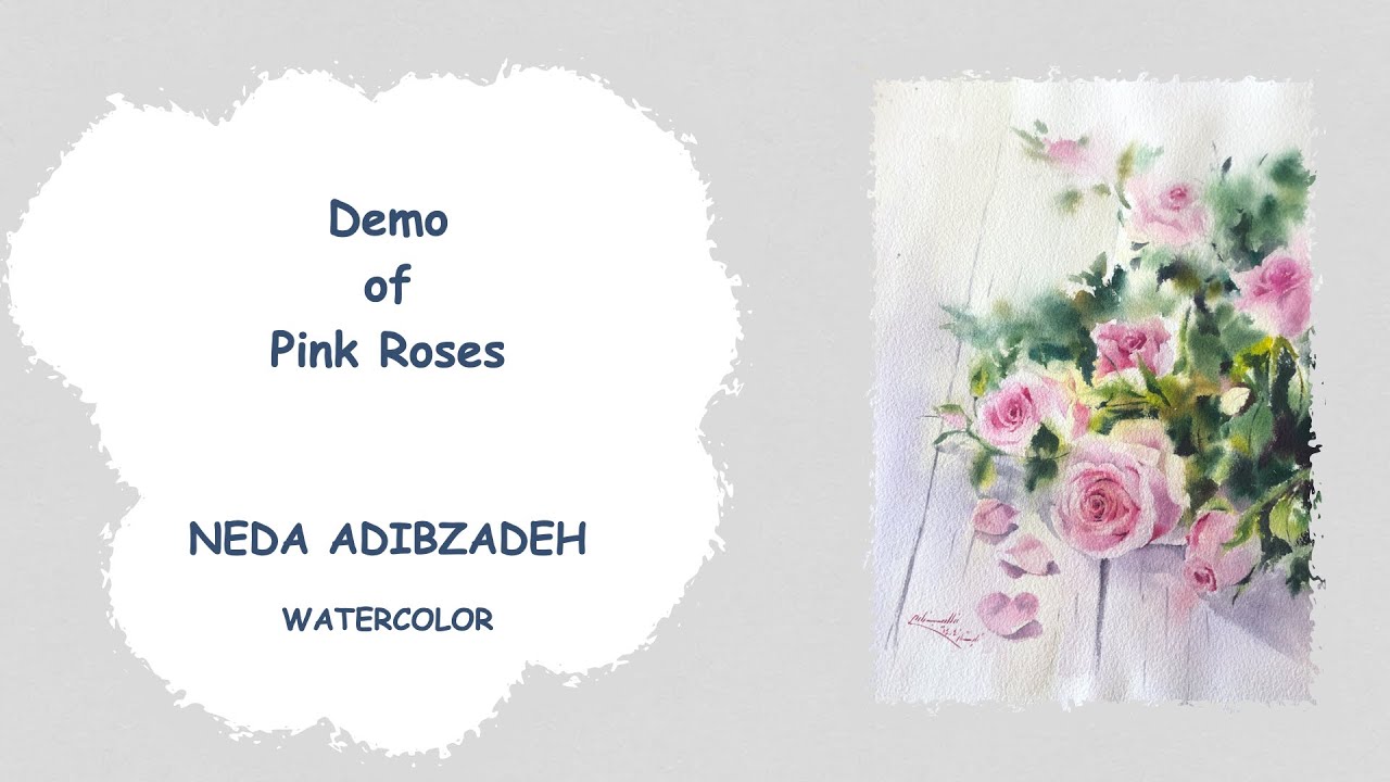 How to Paint Loose, Romantic Pink Roses in Watercolor