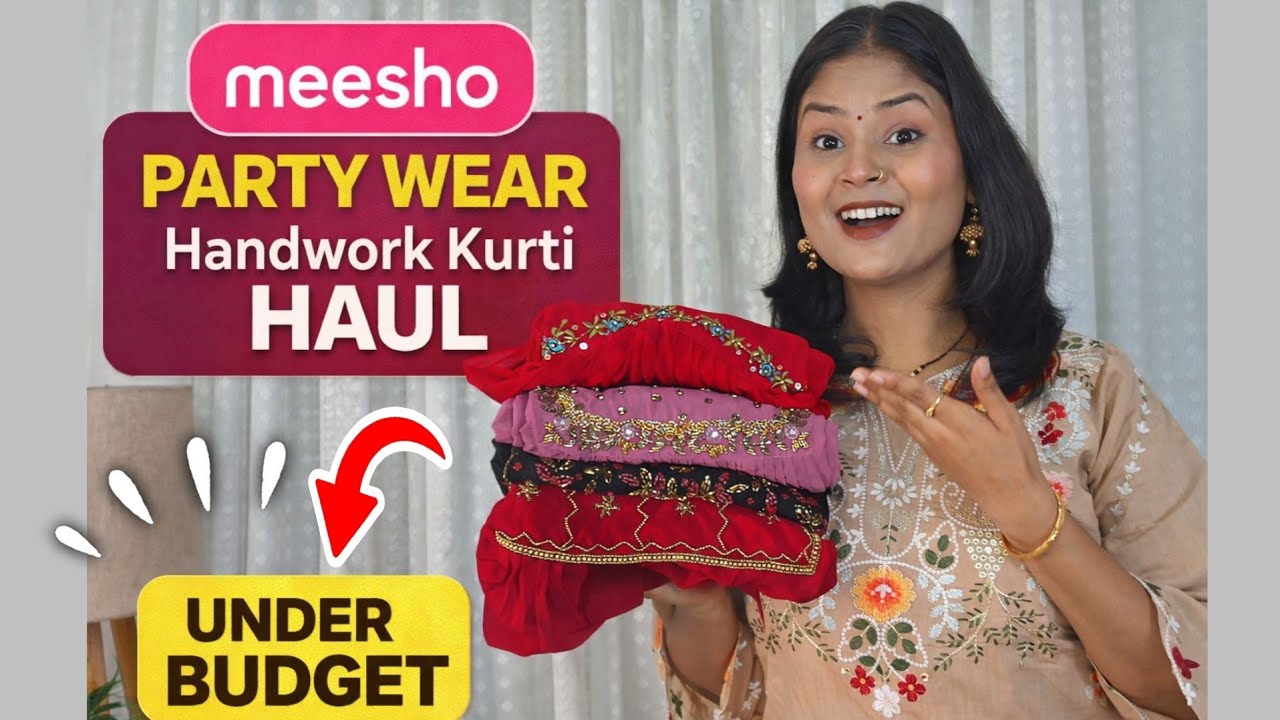 Meesho Viral Handwork Kurti Haul Under Budget 😍 Honest Review | Ethnic Wear Haul