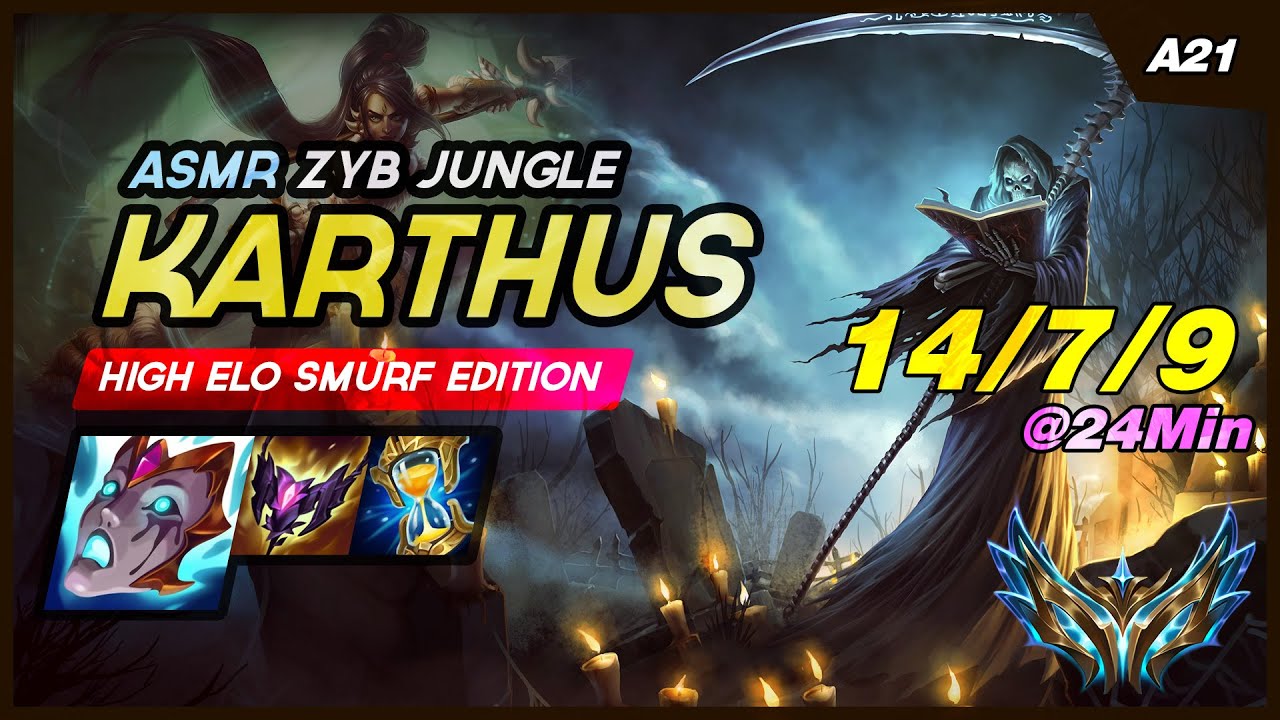 Season 13 Bo (zyb) Karthus vs Nidalee ASMR | Challenger Karthus Jungle | League Sounds to Sleep To