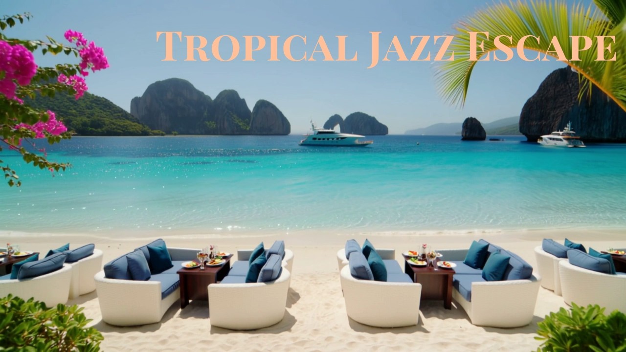 Luxury Tropical Jazz 🌴 Ocean Breeze & Beach Ambience