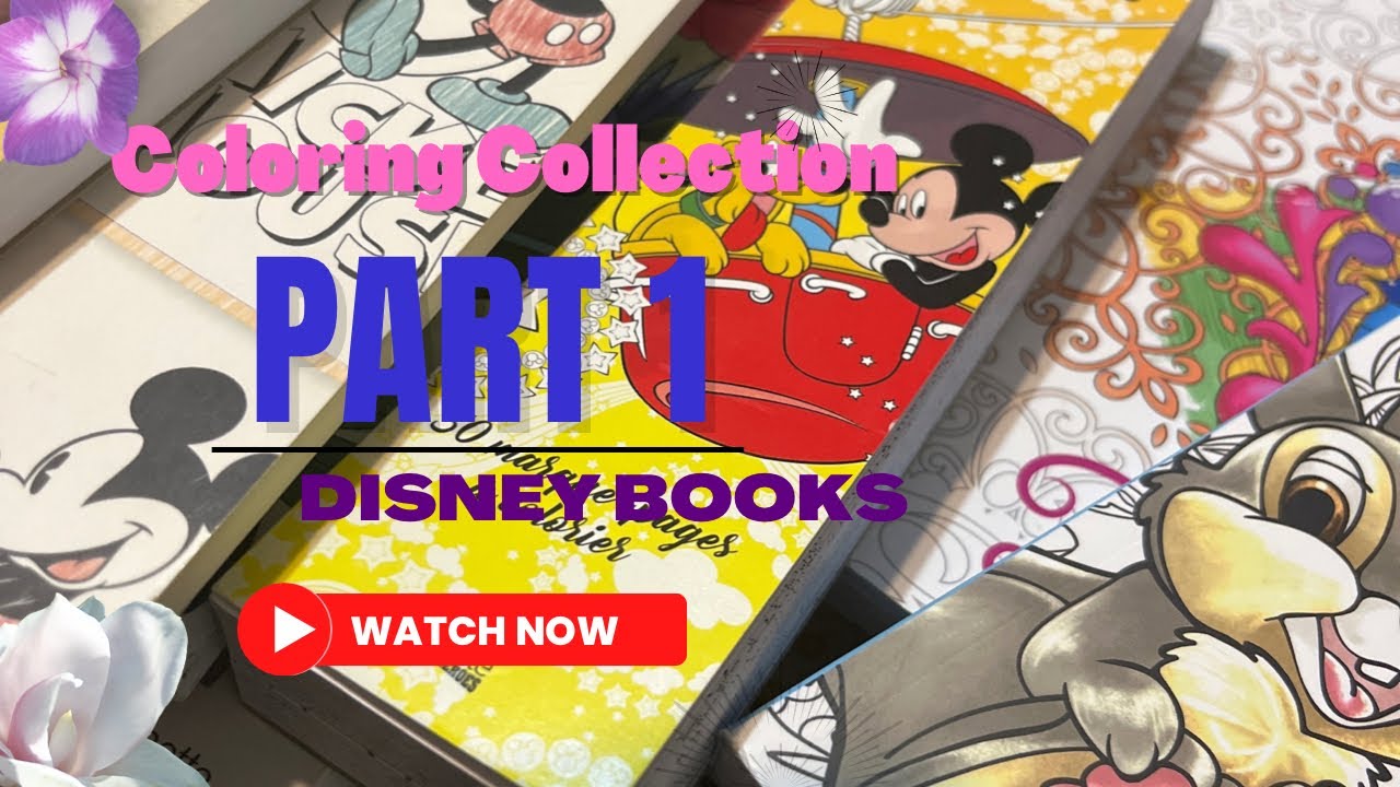 Coloring Book 📚 Collection!! Part 1!! Disney Coloring Books 🖍! #coloringcommunity #disneycoloring