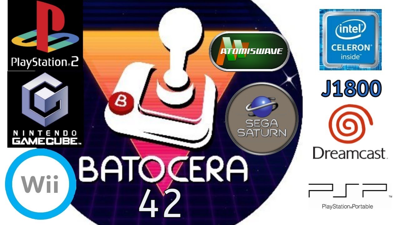 Batocera 42 no Celeron J1800 e 4GB RAM, PS2, Wii, DC, GC, PSP e Mais (PC fraquinho).