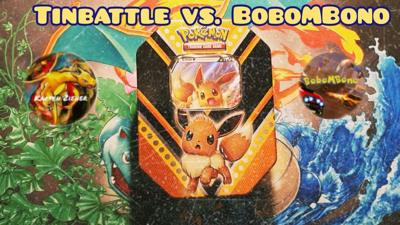 Pokemon Evoli V Tin opening ~ Packbattle vs. BoboMBono 💪😄