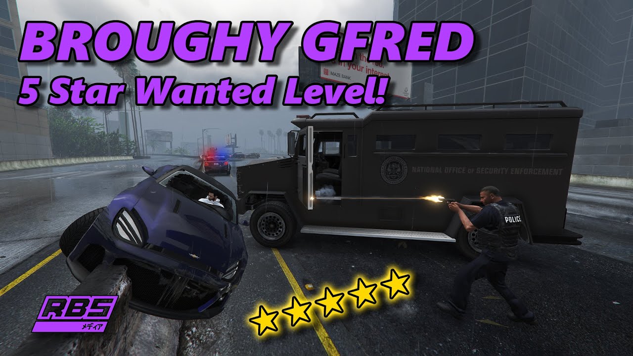 Everyone Gets 5 Star Wanted Level! (Broughy Uses My Idea!) - Broughy Gfred #47 (№230) GTA 5