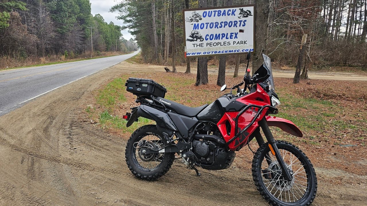Klr650 takes on a atv park!!!