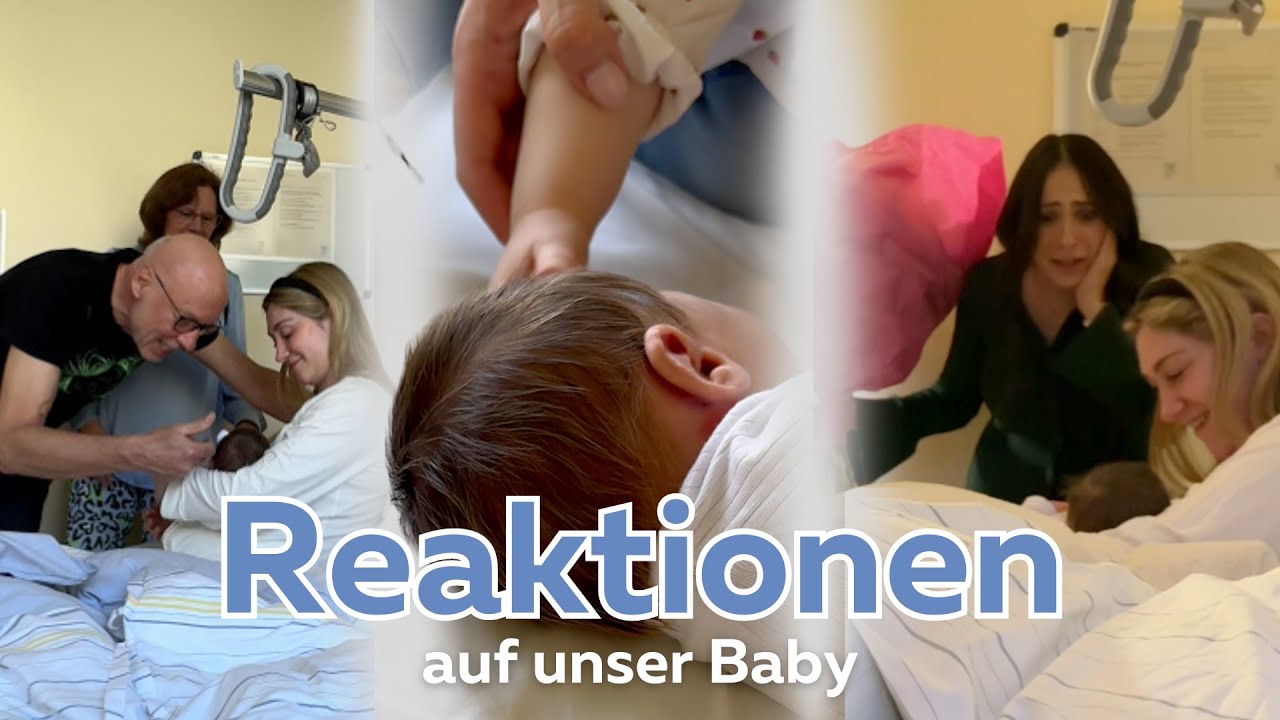 Reaktionen auf unser Baby 👶🏻🩵 (Freunde & Familie) | diewalsers