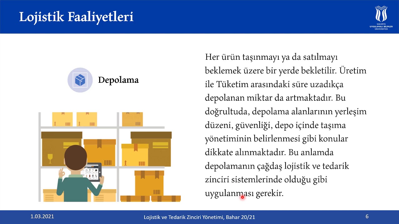2- Lojistik Yönetimi Faaliyetleri