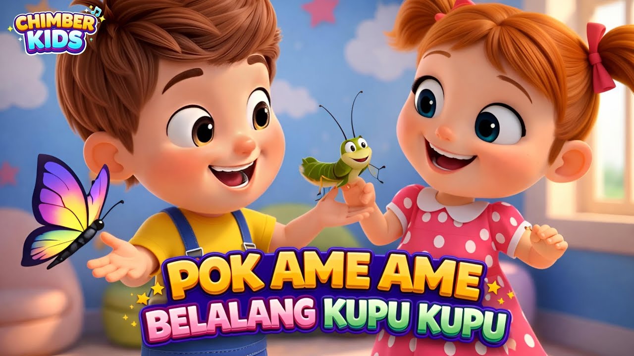 Pok Ame Ame Belalang Kupu-Kupu 🦋 | Lagu Anak Indonesia Ceria & Edukatif