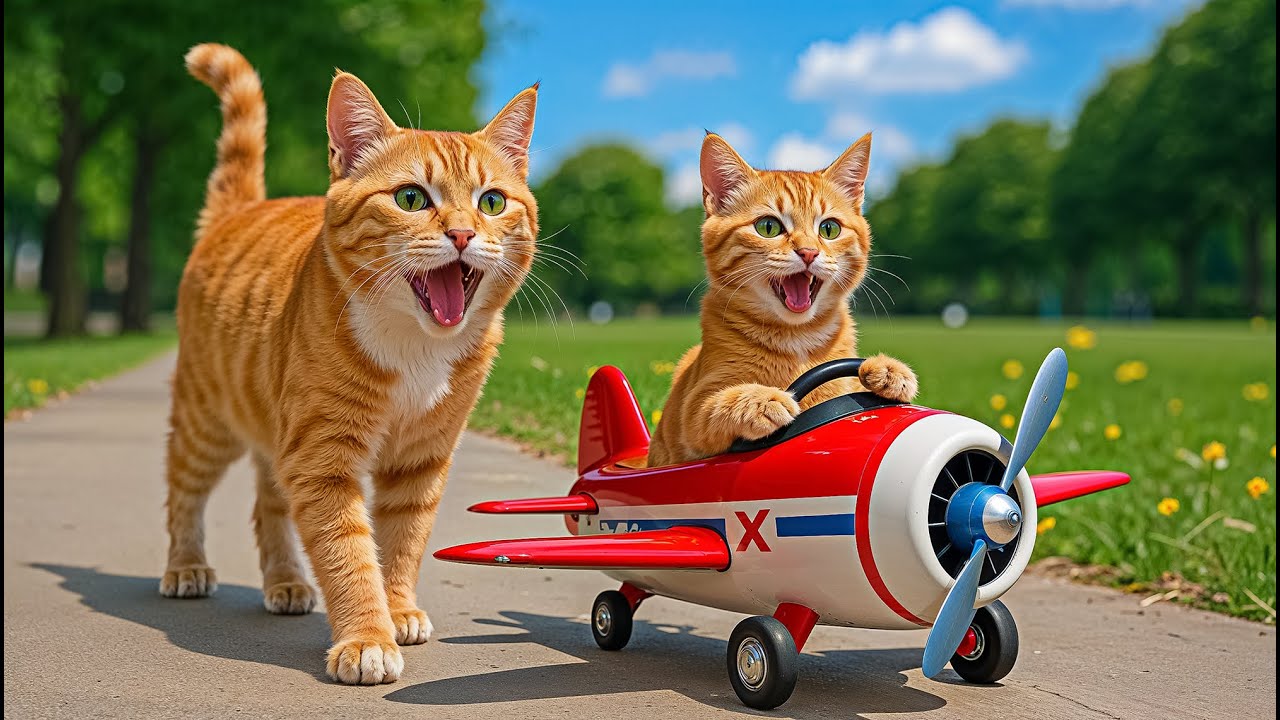 Mama Cat Sells Apple Juice to Make Kitten&rsquo;s Toy Airplane Dream Come True Healing Moments 🐾✈️🐱
