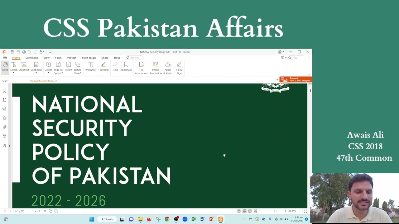 Free Pakistan Affairs Lectures | Part 28 | Analysis of National Security Plcy | CSS & PMS Exam 2025