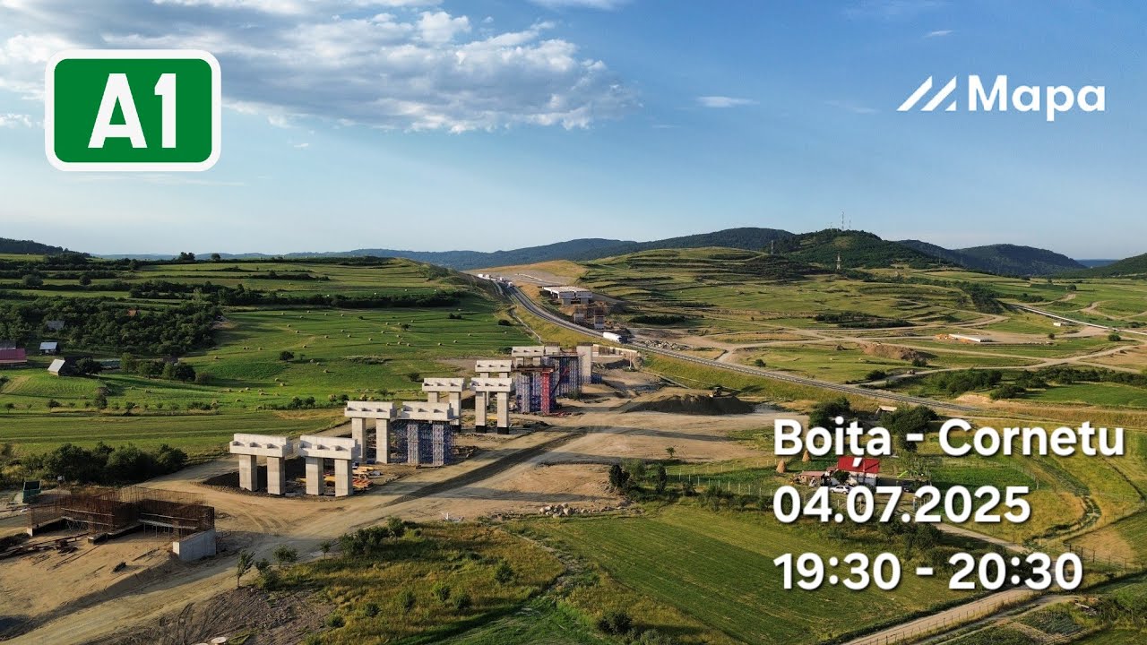 Autostrada A1 - Sibiu-Pitesti - Lot 2 - Boita - Cornetu - 04.07.2025 - Lucrari Boita