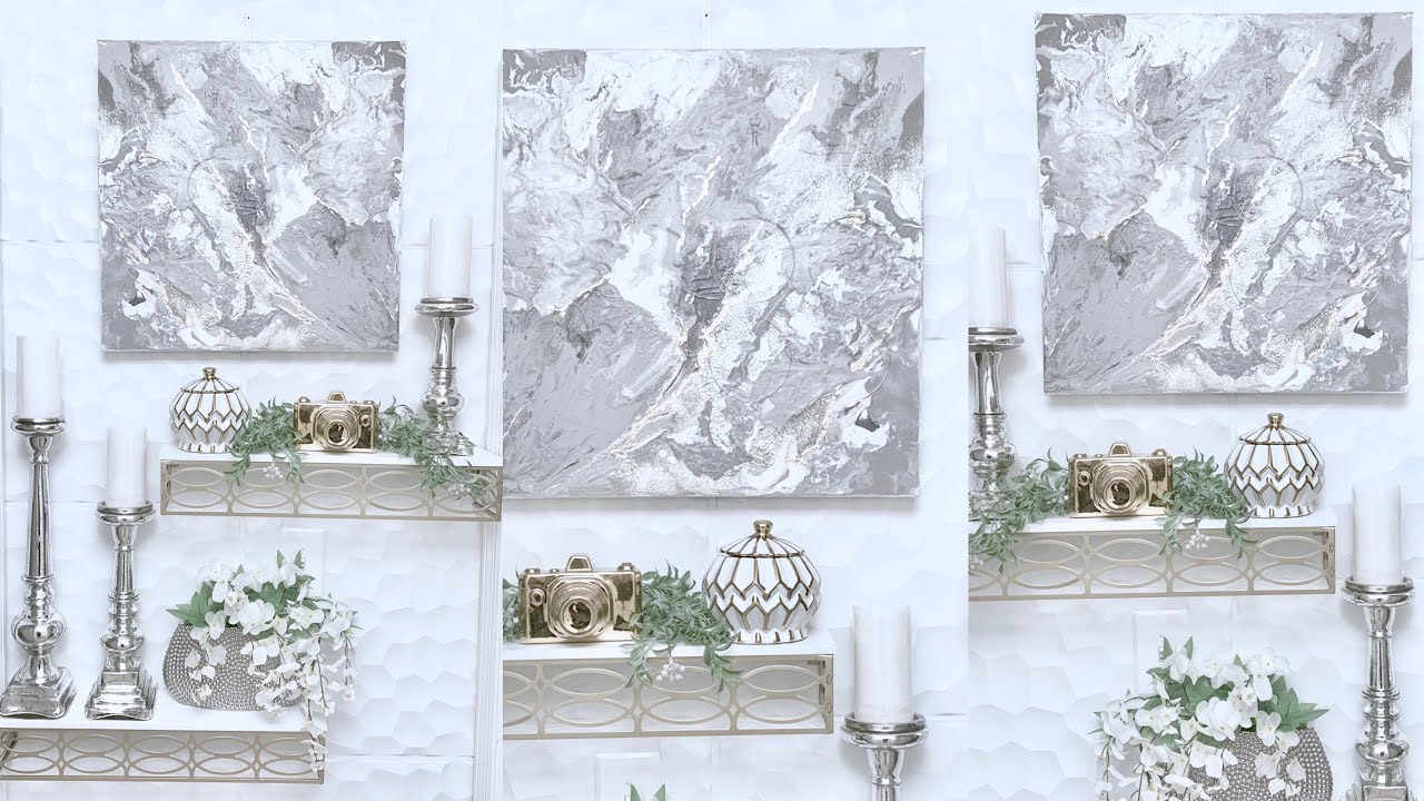 DIY  WALL ART|DIY HOME DECOR 2019|ABSTRACT WALL ART