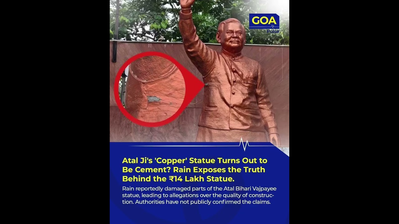 ₹14 Lakh Atal Bihari Vajpayee Statue Damaged After Rain? New Controversy Explained