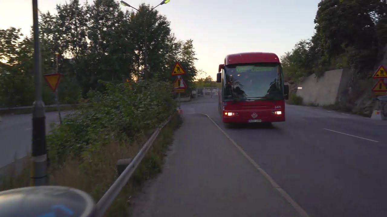 Sweden, Stockholm, bus 402 ride from Mjölnarvägen to Björns trädgård