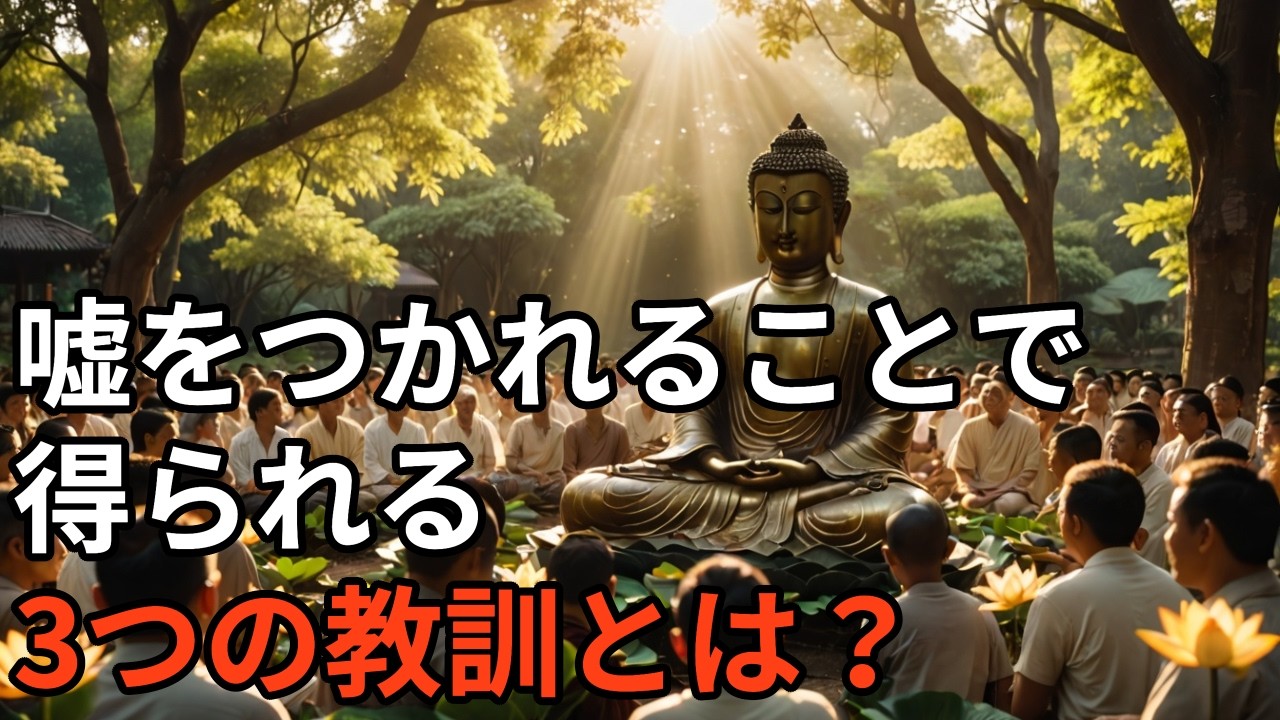 ブッダの教え：嘘をつかれることで得られる3つの教訓とは？ #ブッダ #ブッダの教え #仏教 #悟り #雑学 #幸せ #人生 #ストレス #心の癒し #孤独 #未来 #瞑想 #和の心 #大仏 #智慧